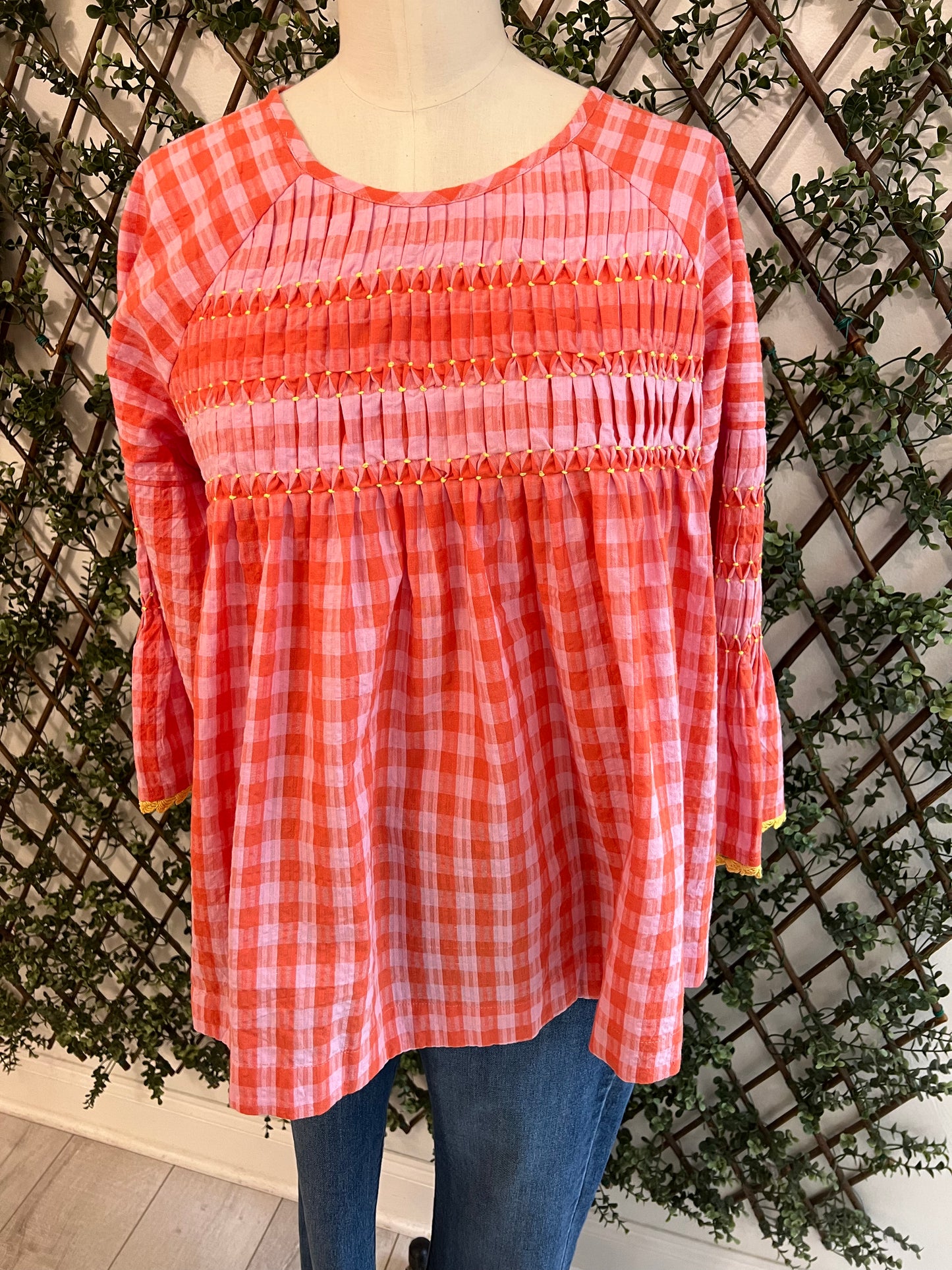Ivy Jane/ Checked + Tucked Top/ FINAL SALE
