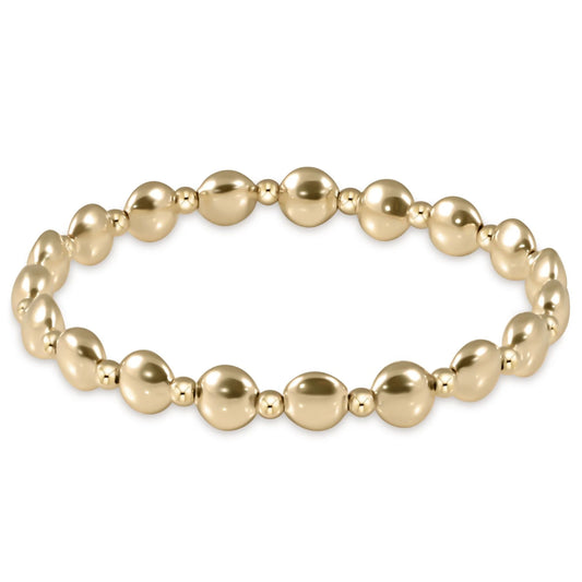 ENewton/ Honesty Gold Grateful Pattern 6mm Bead Bracelet