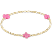 ENewton Signature Cross Gold Pattern 2mm Bead Bracelet